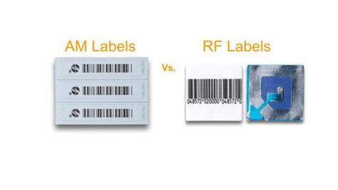 difference between am and rf security tags|label deactivator vs rf.